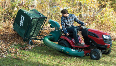 Leaf rake for discount ride on mower